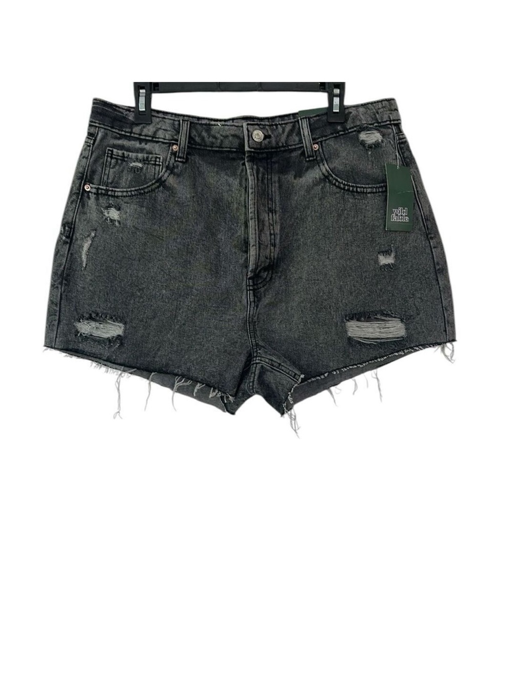 Wild Fable Super-High Rise Cut-Off Jean Shorts Gray Wash NEW Size 16